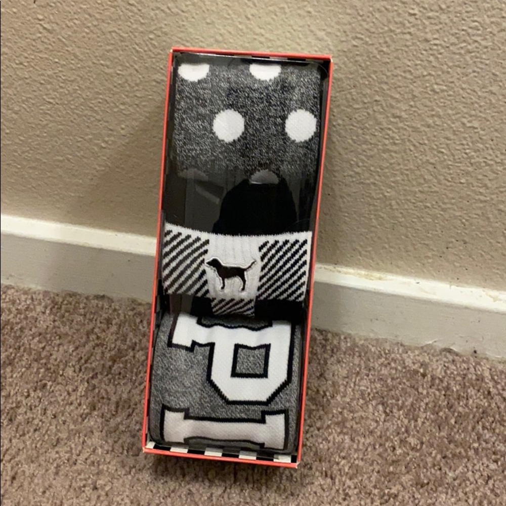 Pink Victoria secret knee high socks set